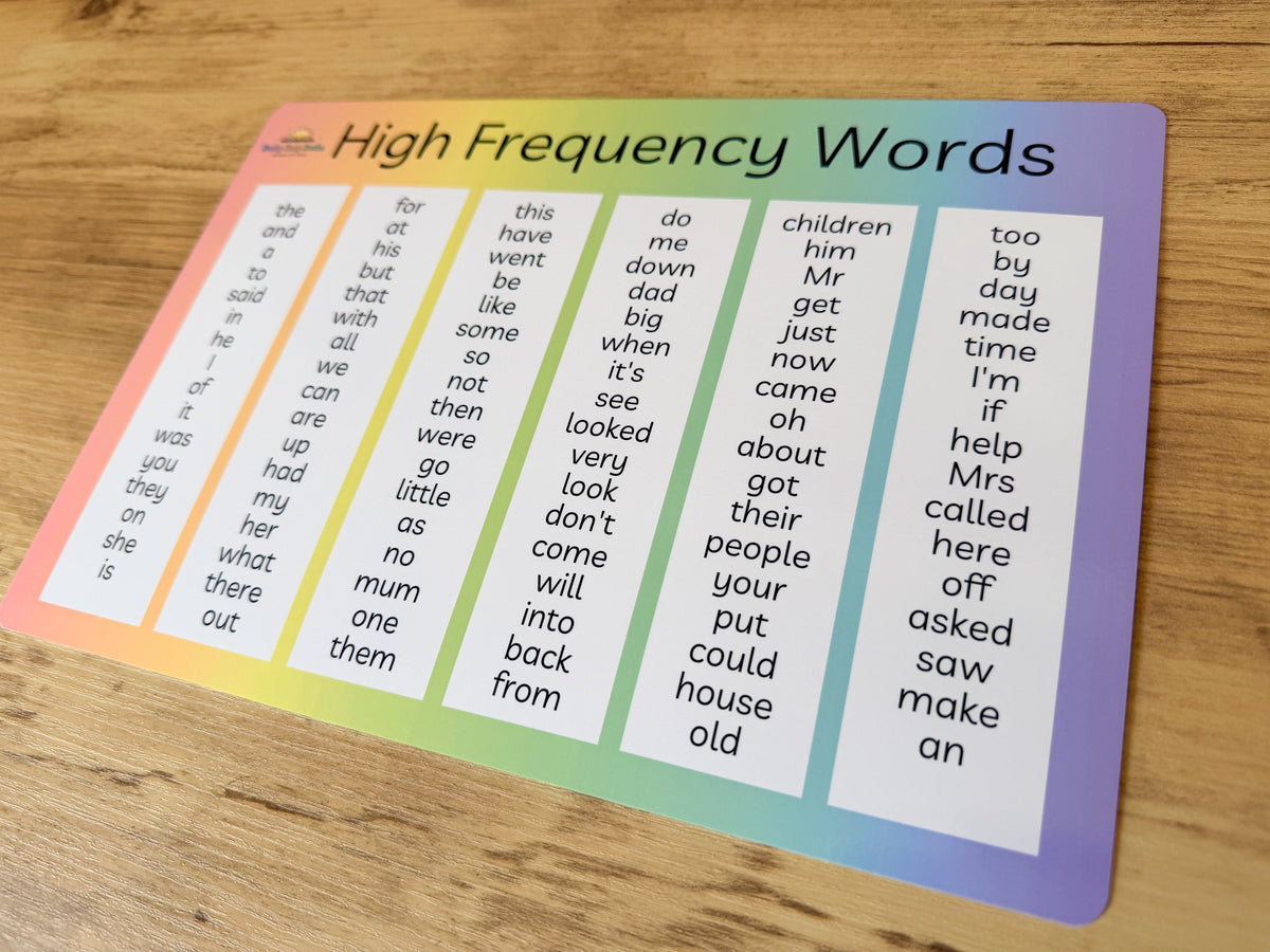 High Frequency Words Mat