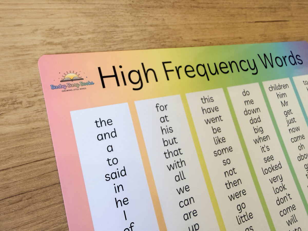 High Frequency Words Mat