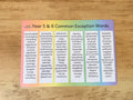 Year 5 & 6 Common Exception Words