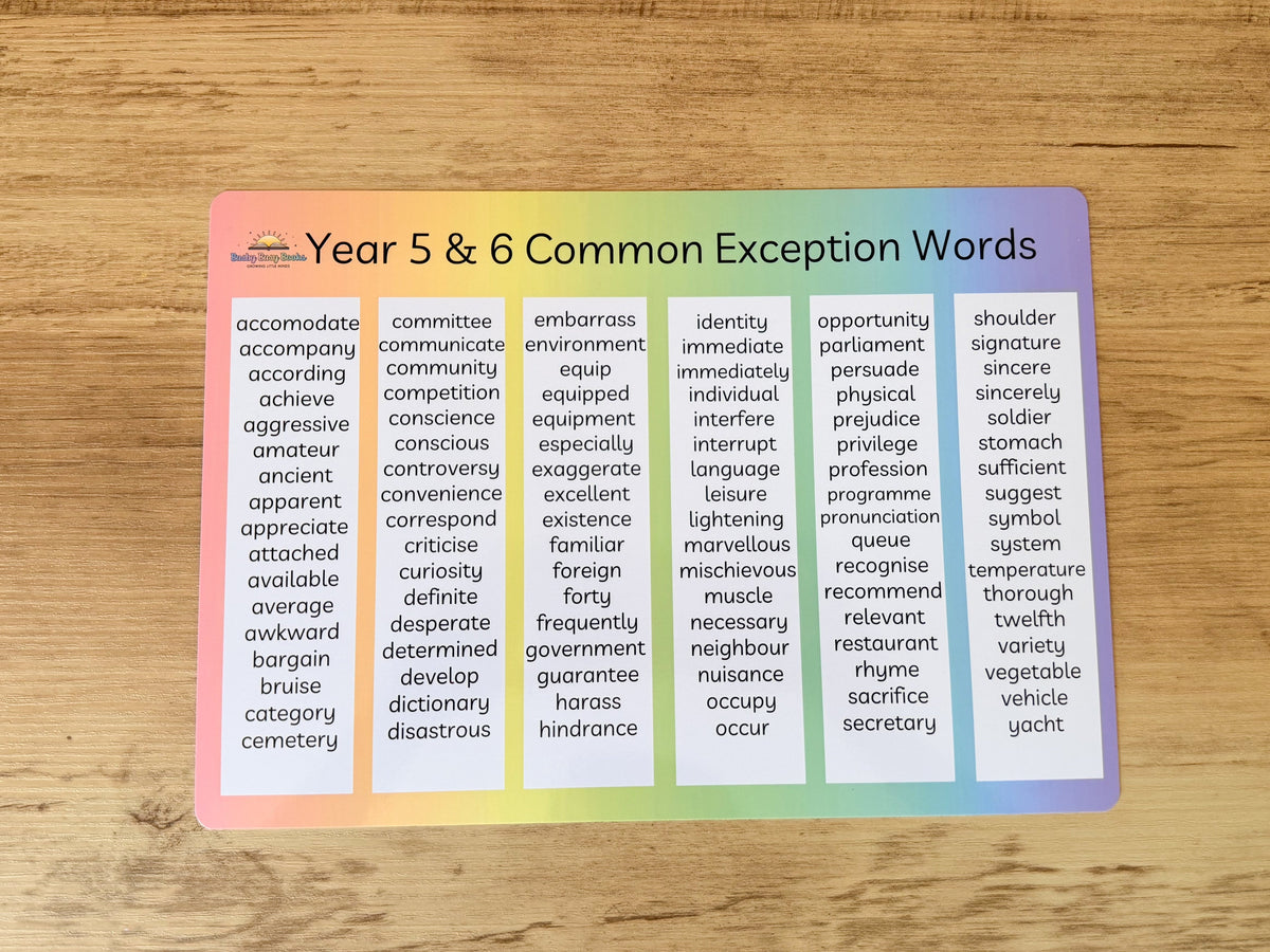 Year 5 & 6 Common Exception Words