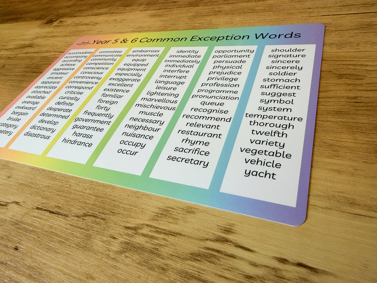 Year 5 & 6 Common Exception Words