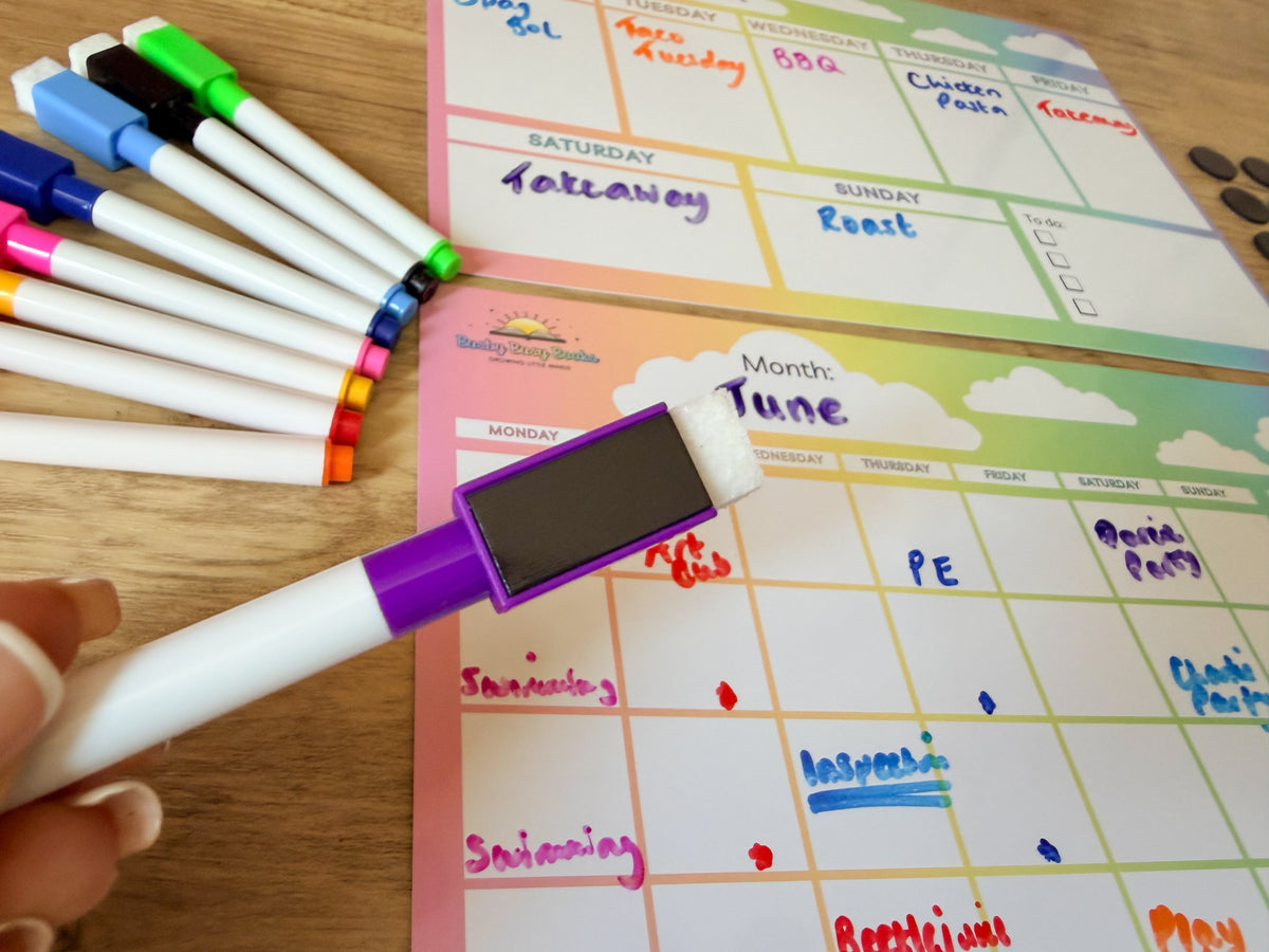 Weekly & Monthly Planner Organisation Chart (No pens and magnets)