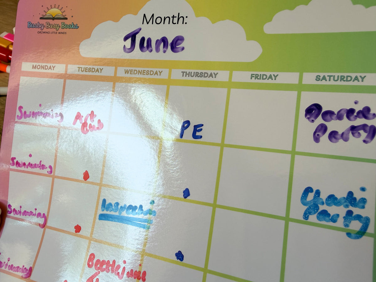 Weekly & Monthly Planner Organisation Chart (No pens and magnets)