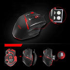 Zelotes C15 Gaming Mouse Adjustable 7000 DPI 13 Programmable Buttons LED Lights Office Mouse Suitable for PC Laptop