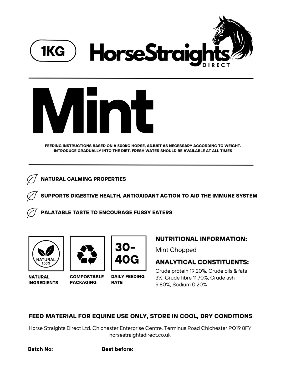 Mint for Horses | Dried Equine Herb - image 3 - Wellbeing Pets