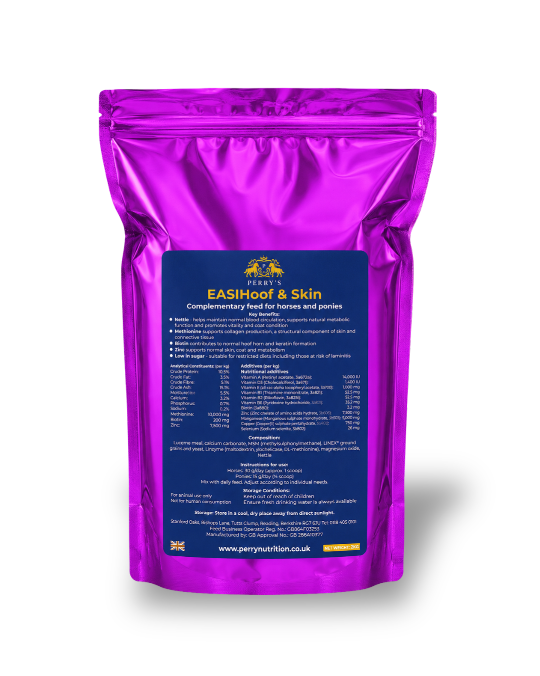 Perry Nutrition EASIHoof & Skin for Horses - Wellbeing Pets