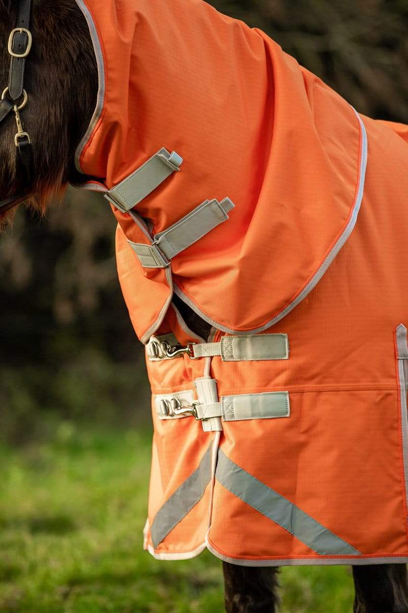 0g Detachable Neck Turnout Rug - Orange - image 5 - Wellbeing Pets