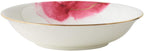 Pasta Bowl Deep Plates Set for 4 Watercolour with Gold Banding Premium Porcelain