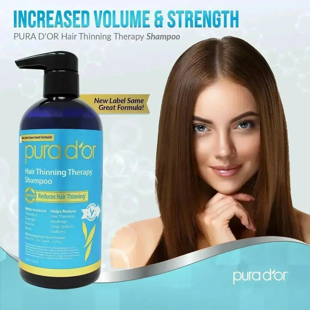 Pura D'or Shampoo for Fuller-Looking Hair 473ml | Ammuri