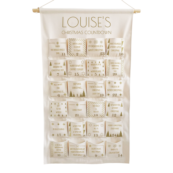 Personalised Christmas Hits Advent Calendar Countdown - Christmas songs advent calendar for kids