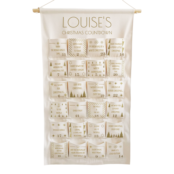 Personalised Christmas Hits Advent Calendar Countdown - Christmas songs advent calendar for kids