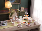 Mothers Day CoronationFamily Party Set Special 3 Tier Cake Stand Teapot Milk Jug 2 Cups 2 Saucers (Blue/ Pink)