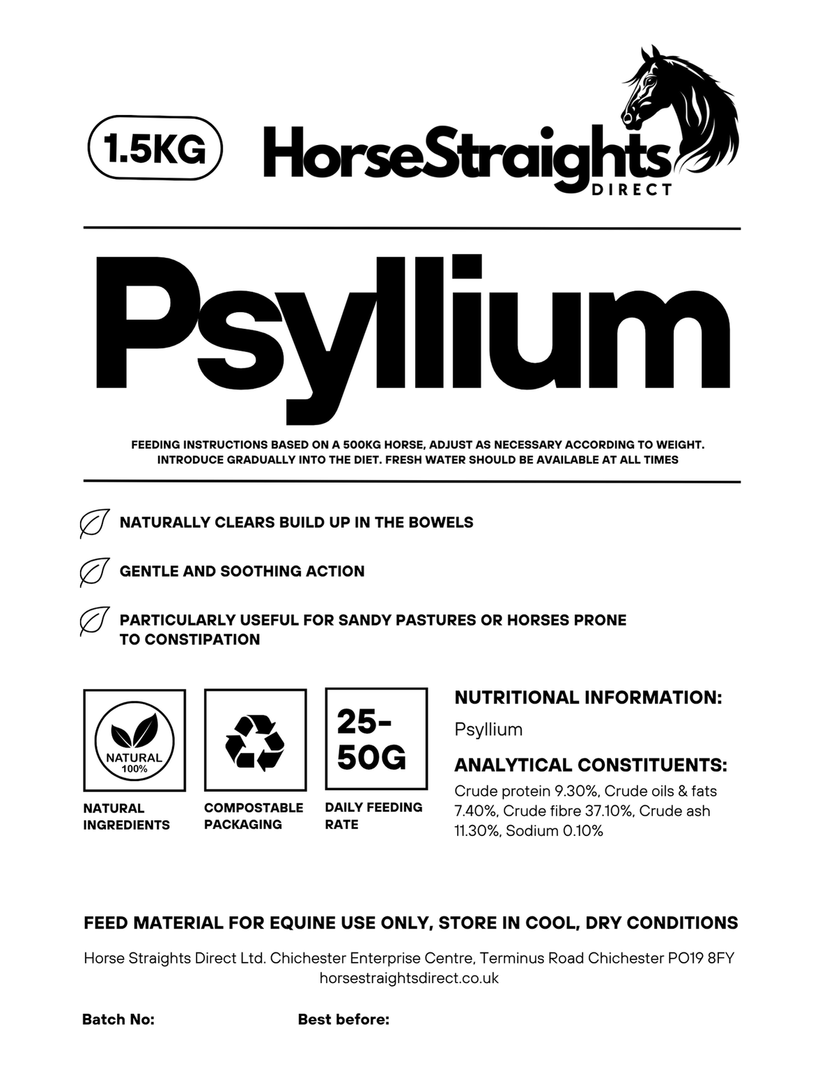 Psyllium for Horses | Digestive Fibre - image 3 - Wellbeing Pets