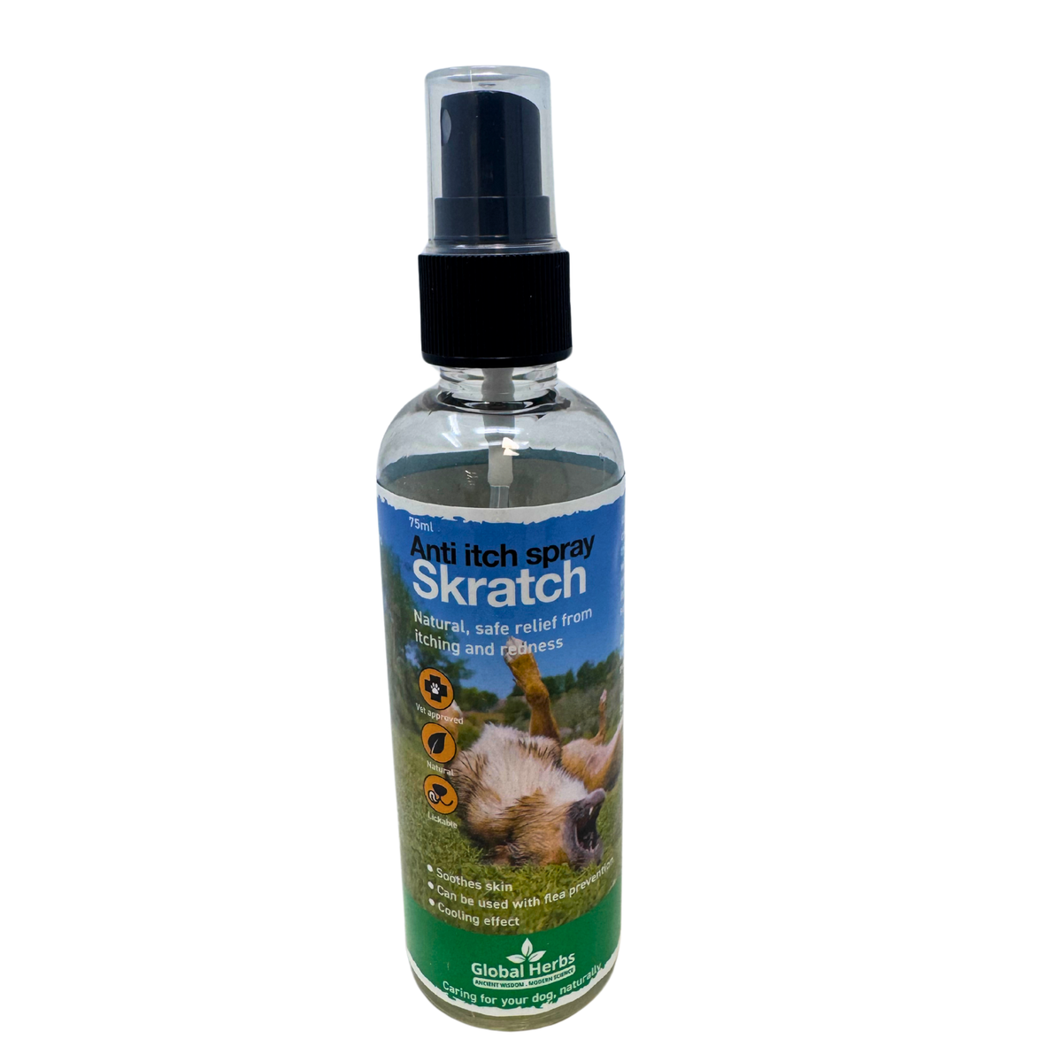 Global Herbs Skratch Spray for Dogs | 75ml - Wellbeing Pets