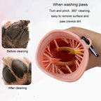Histotree Pet Foot Washing Cup Multifunctional Dog Paw Cleaning Brush, Color: Large (Pink)
