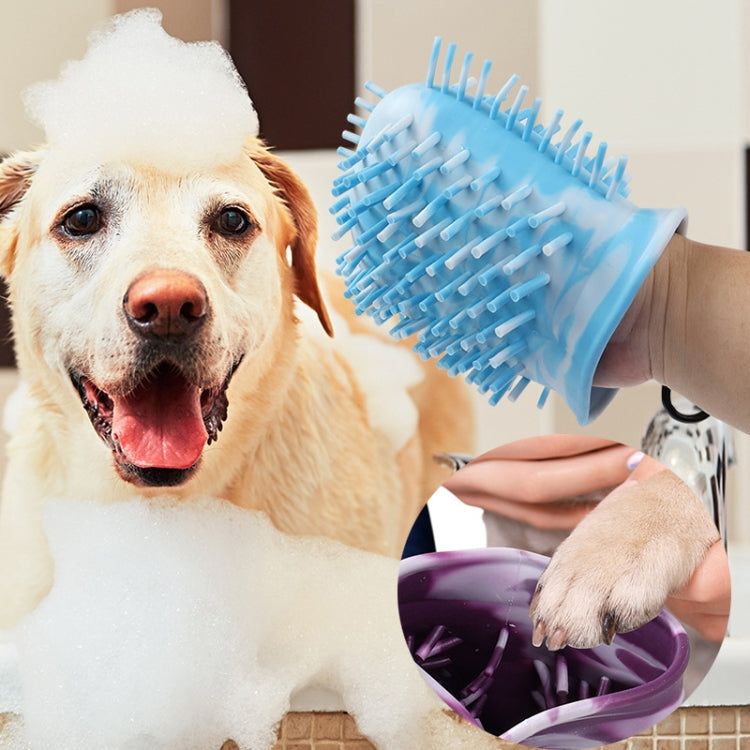 Histotree Pet Foot Washing Cup Multifunctional Dog Paw Cleaning Brush, Color: Small (Purple)