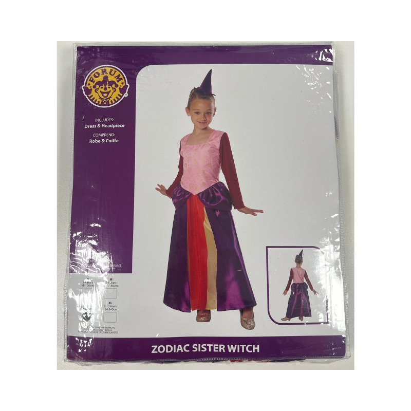 Zodiac Sister Witch Fancy Dress Costume Large 7-8 Yrs