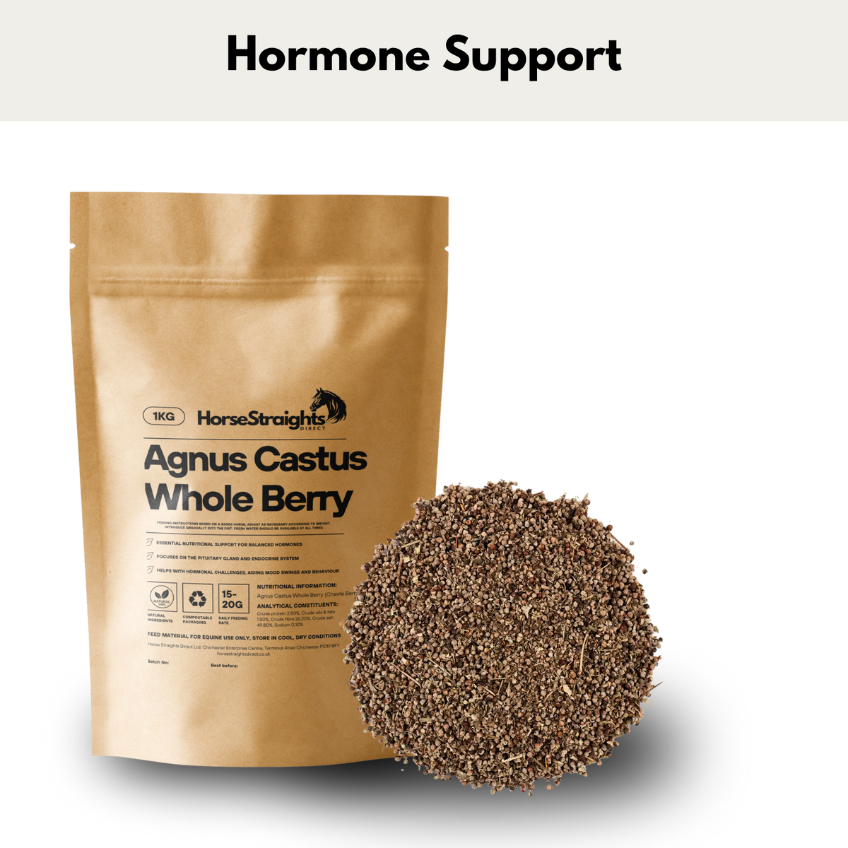 Agnus Castus for Horses | Whole Chaste Tree Berry - Wellbeing Pets