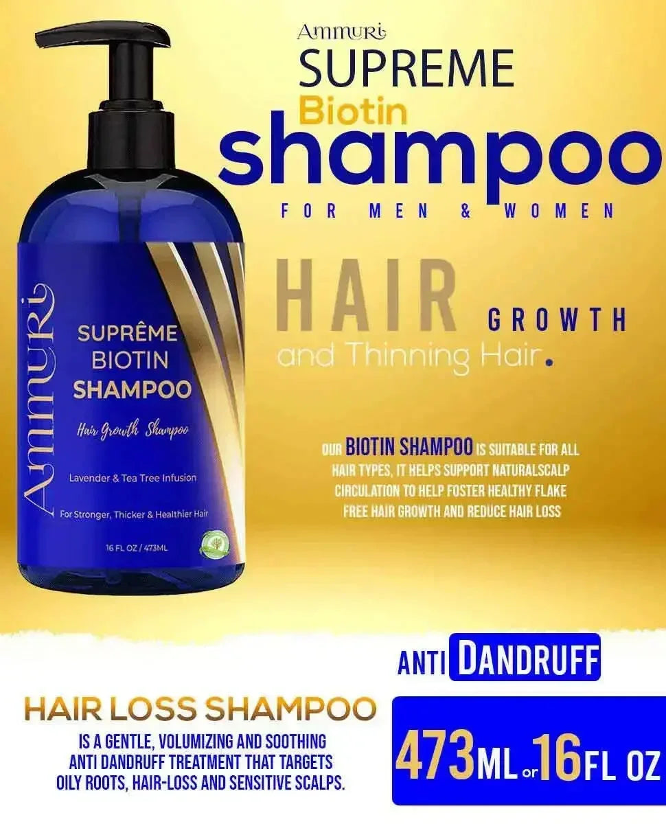 Biotin Shampoo & Hair Serum Set for Thinning-Looking Hair | Ammuri