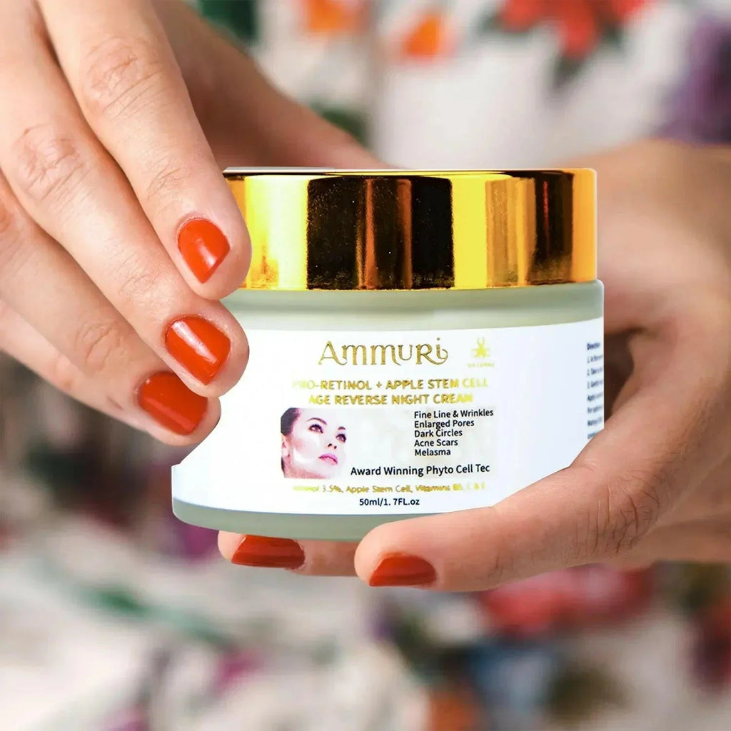Retinol & Apple Stem Cell Face Cream for Fine Lines (50ml) | Ammuri