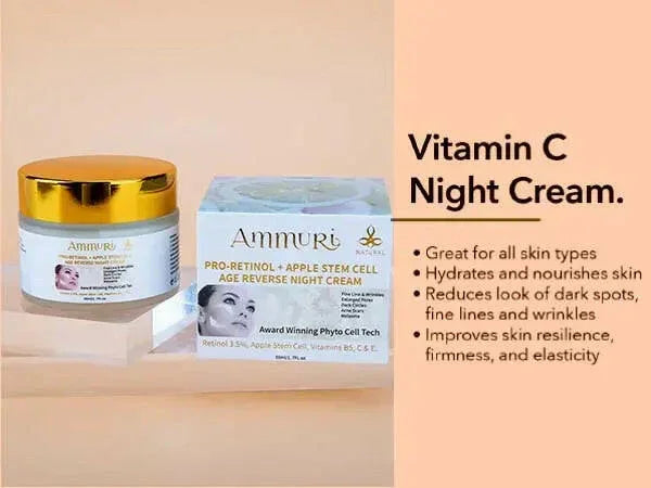 Retinol & Apple Stem Cell Face Cream for Fine Lines (50ml) | Ammuri