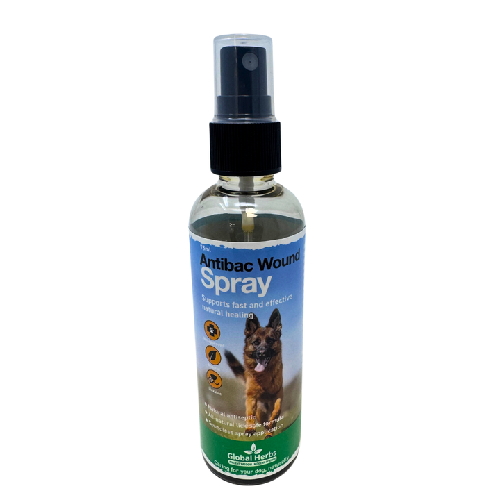 Global Herbs Antibacterial Wound Spray for Dogs | 75ml