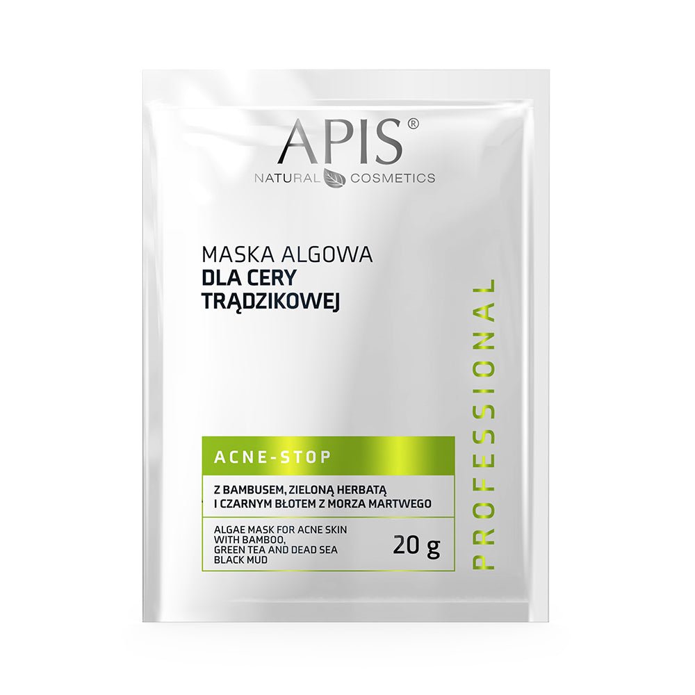 Acne-Stop - Algae Mask for Acne Skin with Bamboo, Green tea & Dead Sea Black Mud 20g