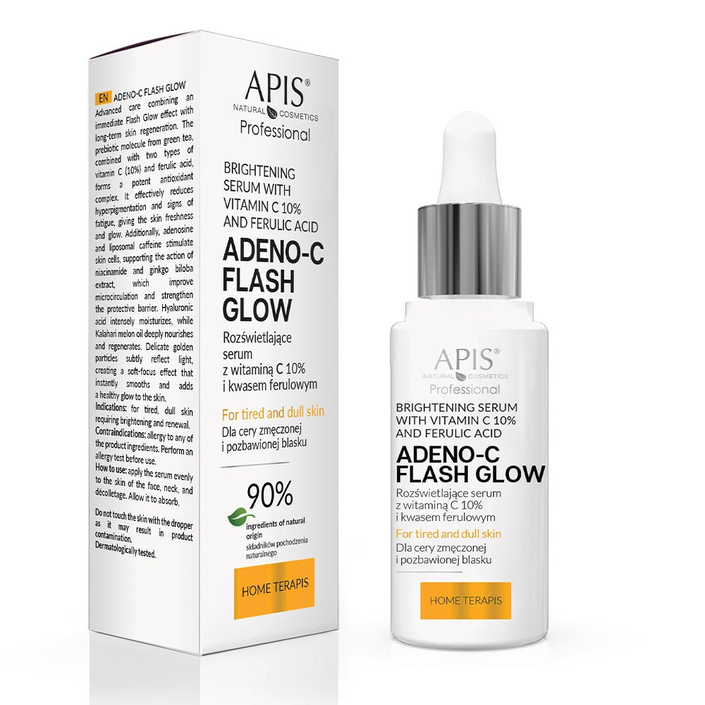 ADENO-C Flash Glow Home terapis - Brightening Serum with vitamin C 10% & ferulic acid 30ml