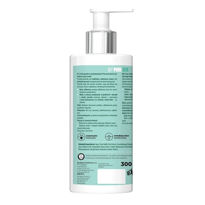 MY PURE SKIN Normalizing Face Cleansing Gel 300ml