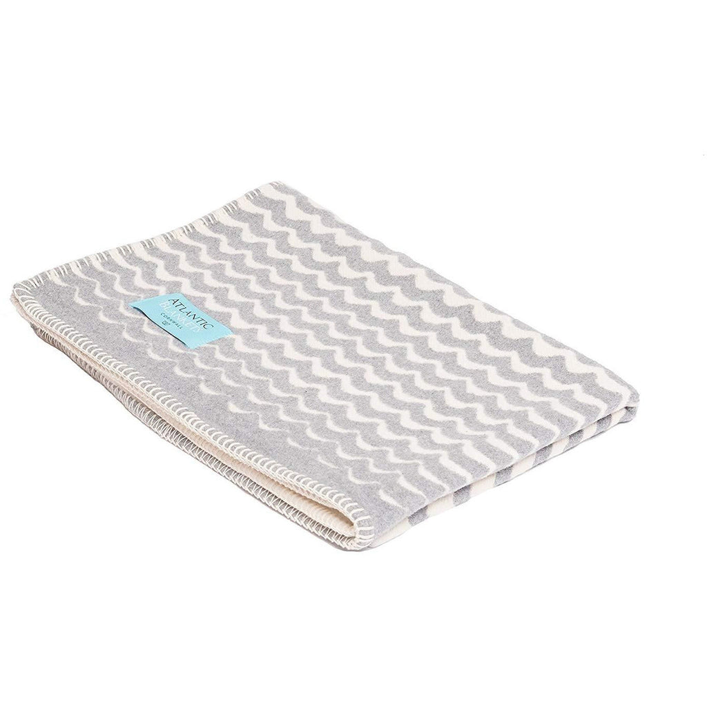 Atlanta blanket Grey Swell Brushed Cotton Single Size Bed Blanket( Throw)