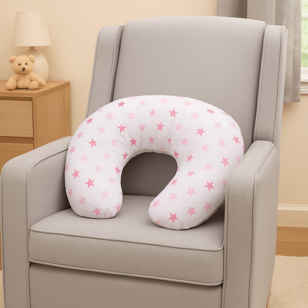 Breast Feeding Maternity Nursing Pillow - Little Star Pink