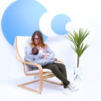 Breast Feeding Nursing Pillow  - Grey with Stars (COVER ONLY)