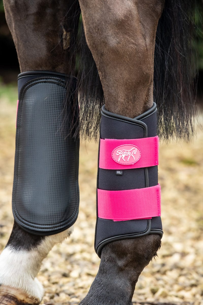 Double Locking Brushing Boots - Pink - Wellbeing Pets