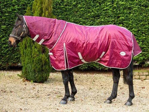 360g Stable Rug With Detachable Neck - Burgundy - Wellbeing Pets