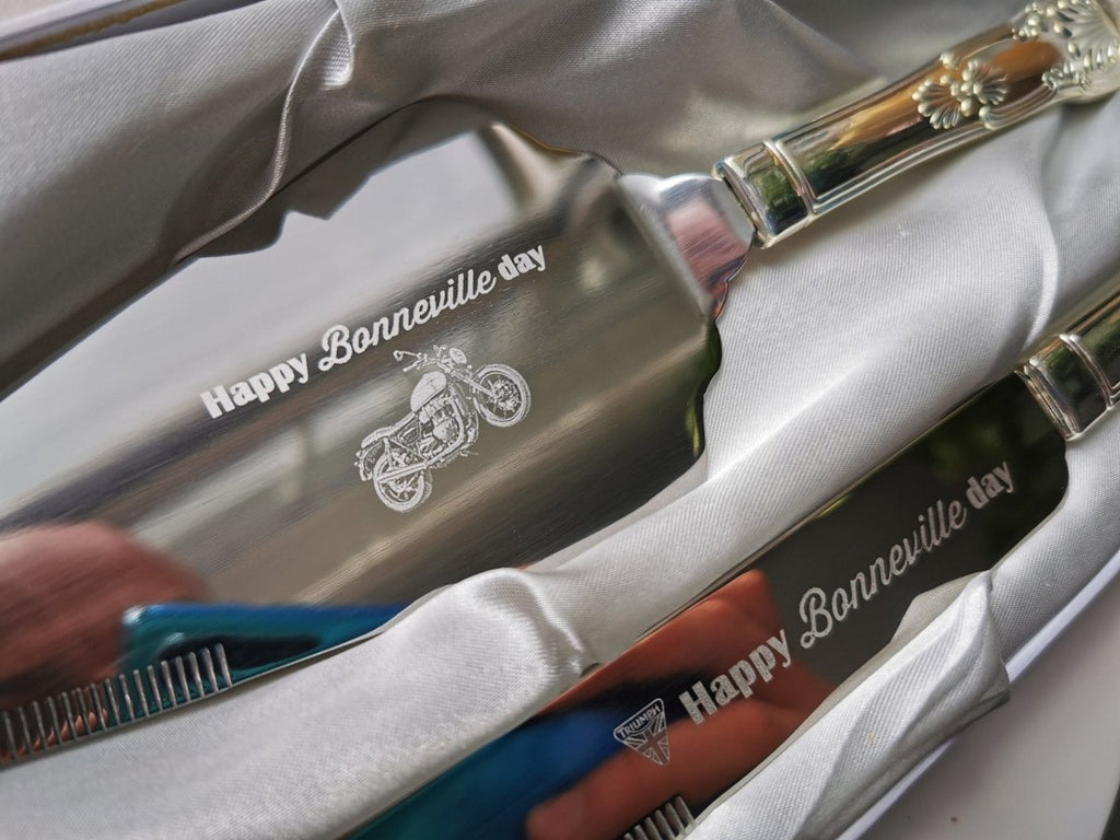 Personalised Wedding Cake Knife & Server Set – Engraved Stainless Steel