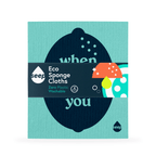 Compostable Sponge Cloths 4-Pack | Colourful Eco Cleaning Cloths