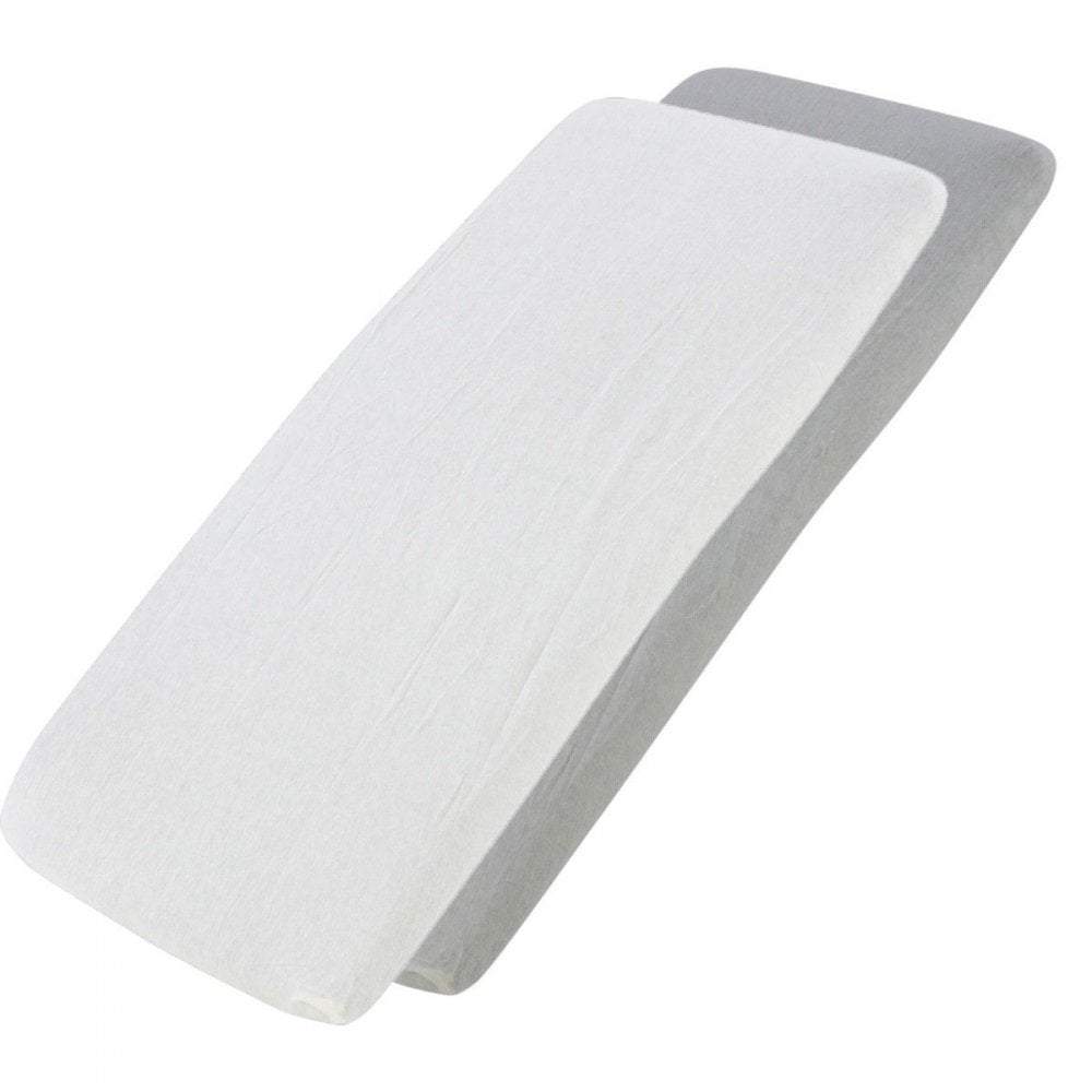 Crib Jersey Fitted Sheets 100% Cotton 40x90cm - Pack Of 2 - Fits All Models