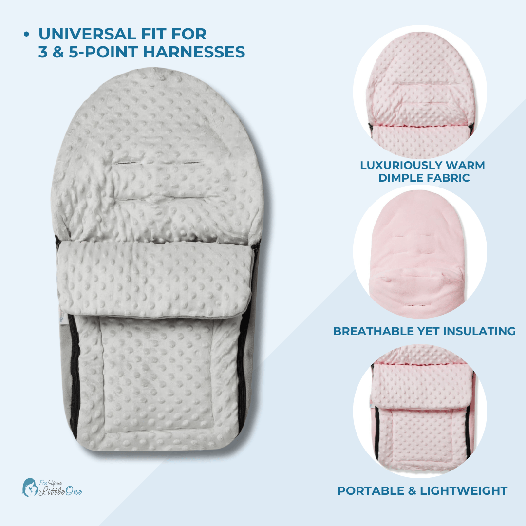 Universal Dimple Car Seat Footmuff / Cosy Toes - Fits All 3 And 5 Point Harnesses