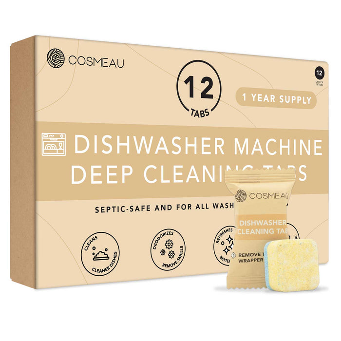 Dishwasher Deep Cleaning Tablets – 12 Pack for Fresh & Efficient Machines