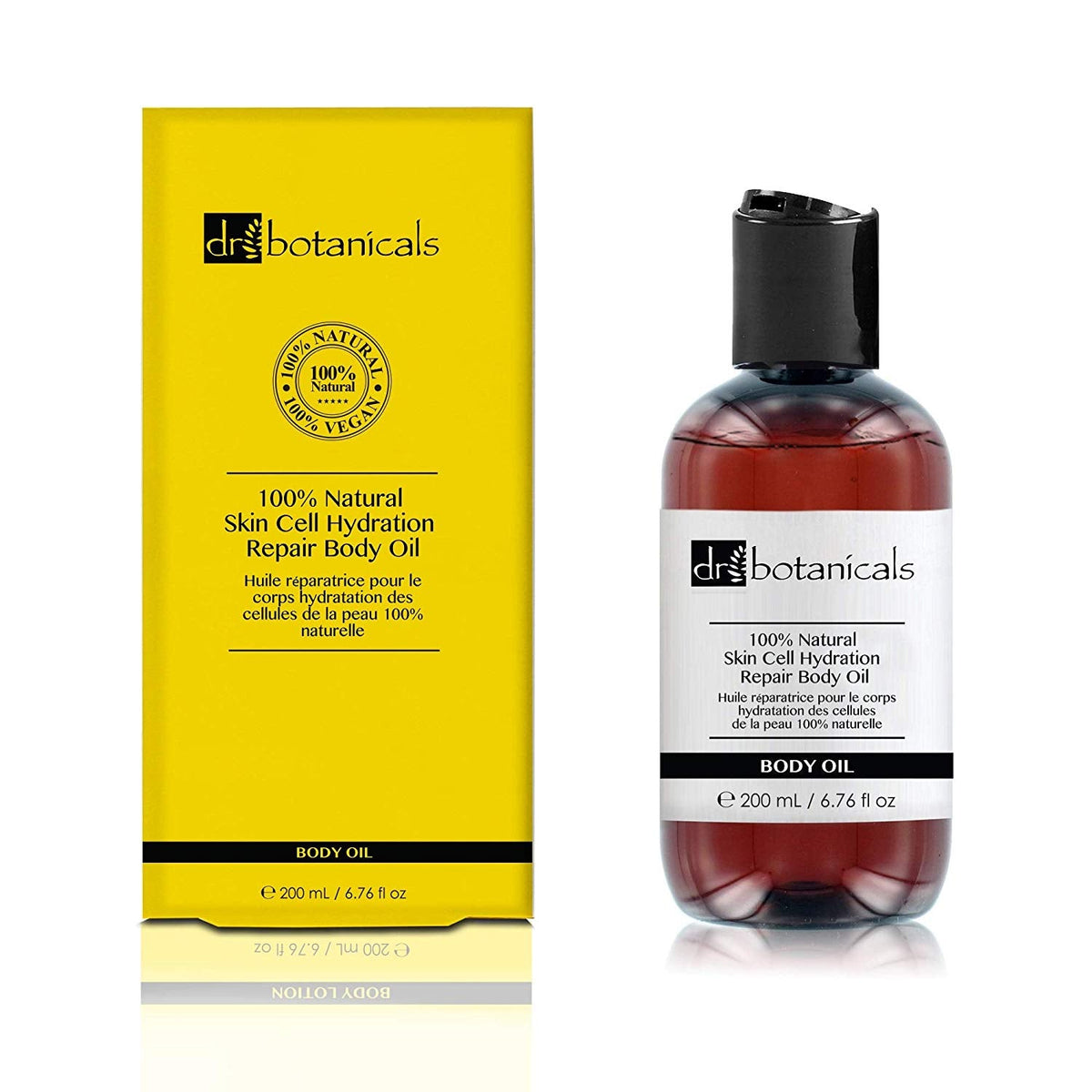 Dr Botanicals 100% Natural Skin Cell Hydration Repair Body Oil 200ml Vegan