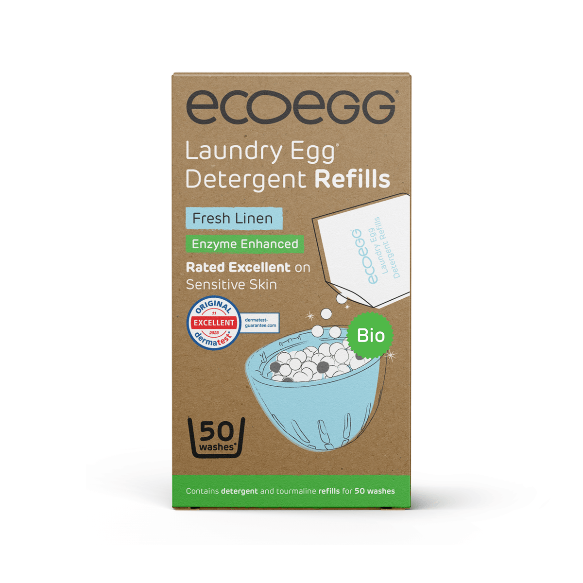 EcoEgg Enzyme Laundry Detergent – Sensitive Skin, Aquatic-Friendly, Vegan Formula