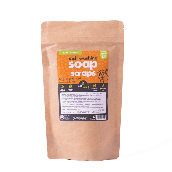 ecoLiving Dish Soap Scraps – Zero Waste Natural Cleaning (120g, UK Made)