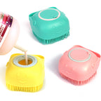 Silicone Shampoo-Dispensing Bath Brush for Dogs & Cats product image