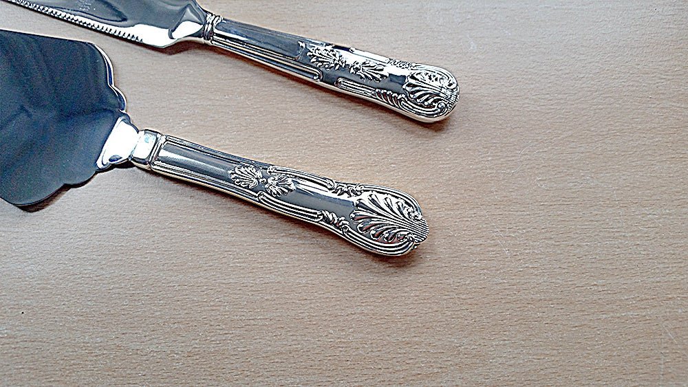 Personalised Wedding Cake Knife & Server Set – Engraved Stainless Steel