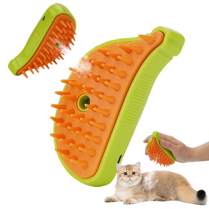 3-in-1 Steam Grooming Brush for Dogs & Cats