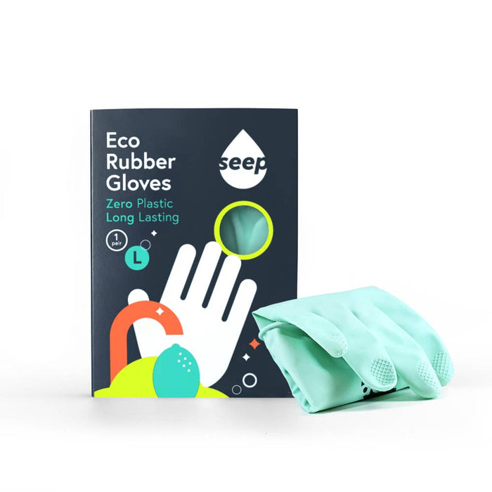 Fair Trade Rubber Gloves | 1 Pair Plastic-Free Compostable Cleaning Gloves