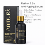 Pro-Retinol 2.5% Face Serum with Vitamin C & Hyaluronic Acid | Ammuri