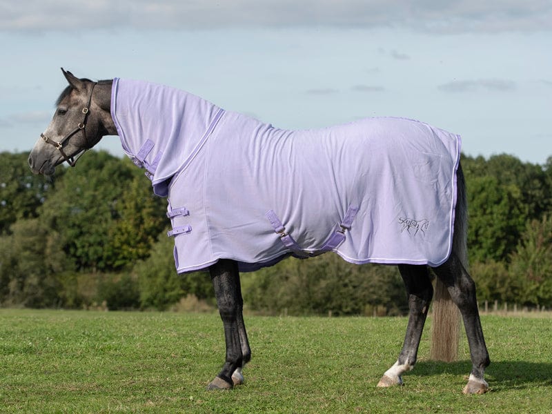 Fleece Rug With Neck Cover - Violet - Wellbeing Pets
