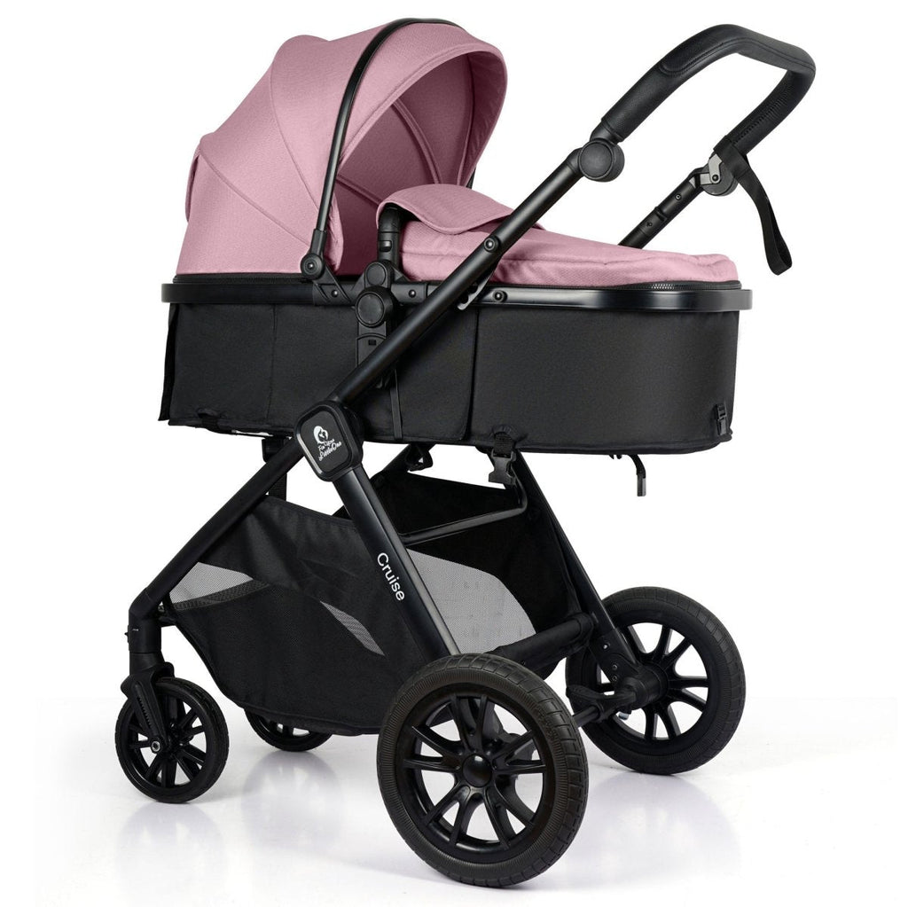 For Your Little One Cruise 3 In 1 Travel System With Car Seat - Blush Rose (Free Cupholder And Seat Liner Included!)