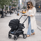 For Your Little One Qubi Infant Car Seat Stroller 7 Piece Bundle - Eclipse Black